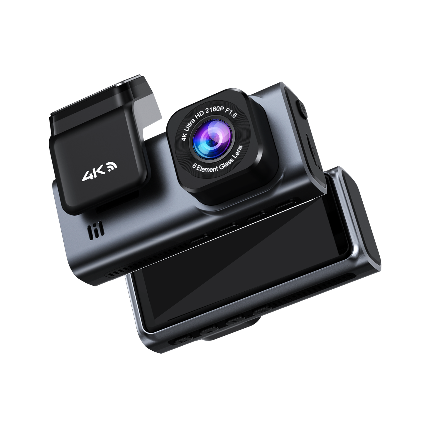 ODREY Dash Cam Front and Rear, 4K+1080P WiFi & WDR Dash Camera for Car with 64GB SD Card, G-Sensor, Super Night Vision, Loop Recording, Parking Mode