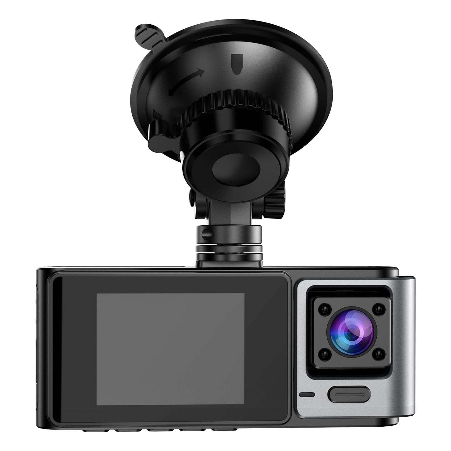 Odrey 3 Channel 5.8G WiFi Dash Cam Front and Rear Inside, 2.5K+1080P+1080P Dashcam for Car with 64GB Card, Triple Dash Camera with G-Sensor, WDR, 24Hrs Parking, Loop Recording